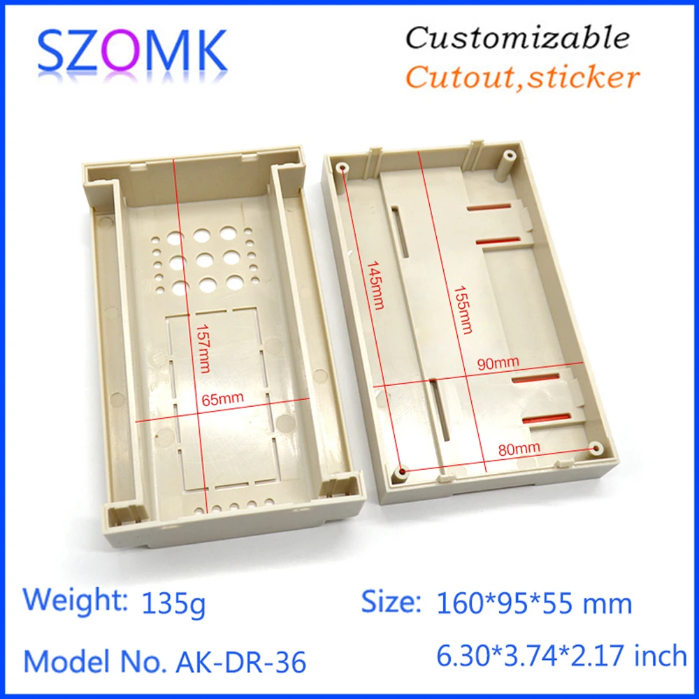 Szomk-carcasa de plástico PLC para interruptor de control, caja de plástico de 160x95x55mm, 1 unidad