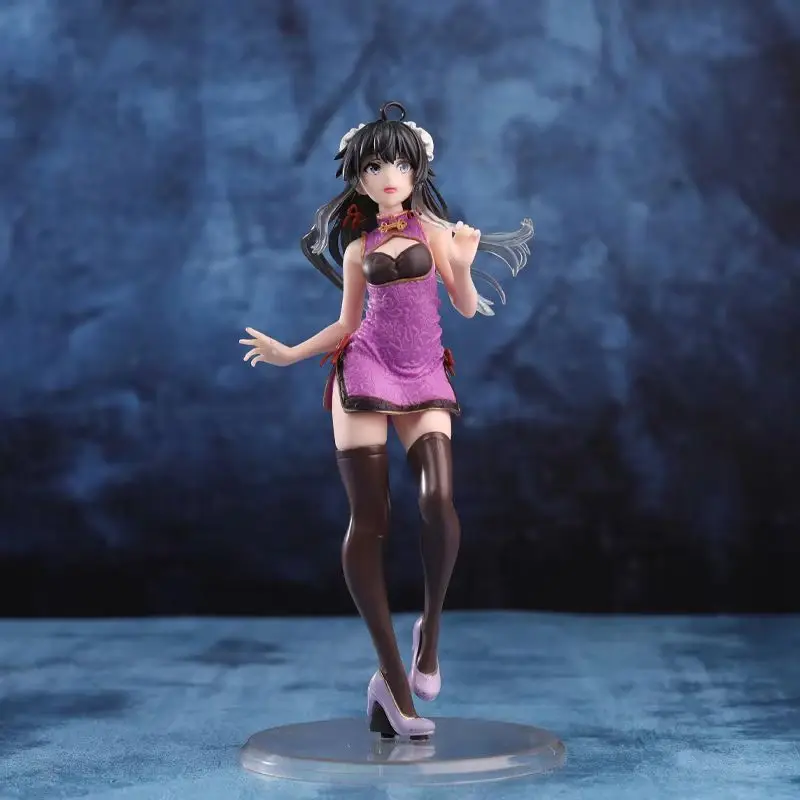 حار 22 سنتيمتر بلدي في سن المراهقة رومانسية كوميديا Snafu Yukinoshita Yukino تشيباو Ver الدائمة تشكل الأرجواني/الأزرق أنيمي نموذج لجسم تمثال لعبة