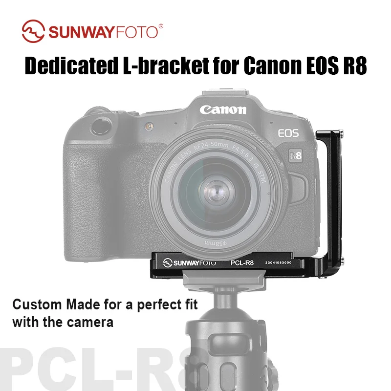 

SUNWAYFOTO PCL-R8 L-bracket for Canon Eos R8/RP Arca Swiss Quick Release L Plate