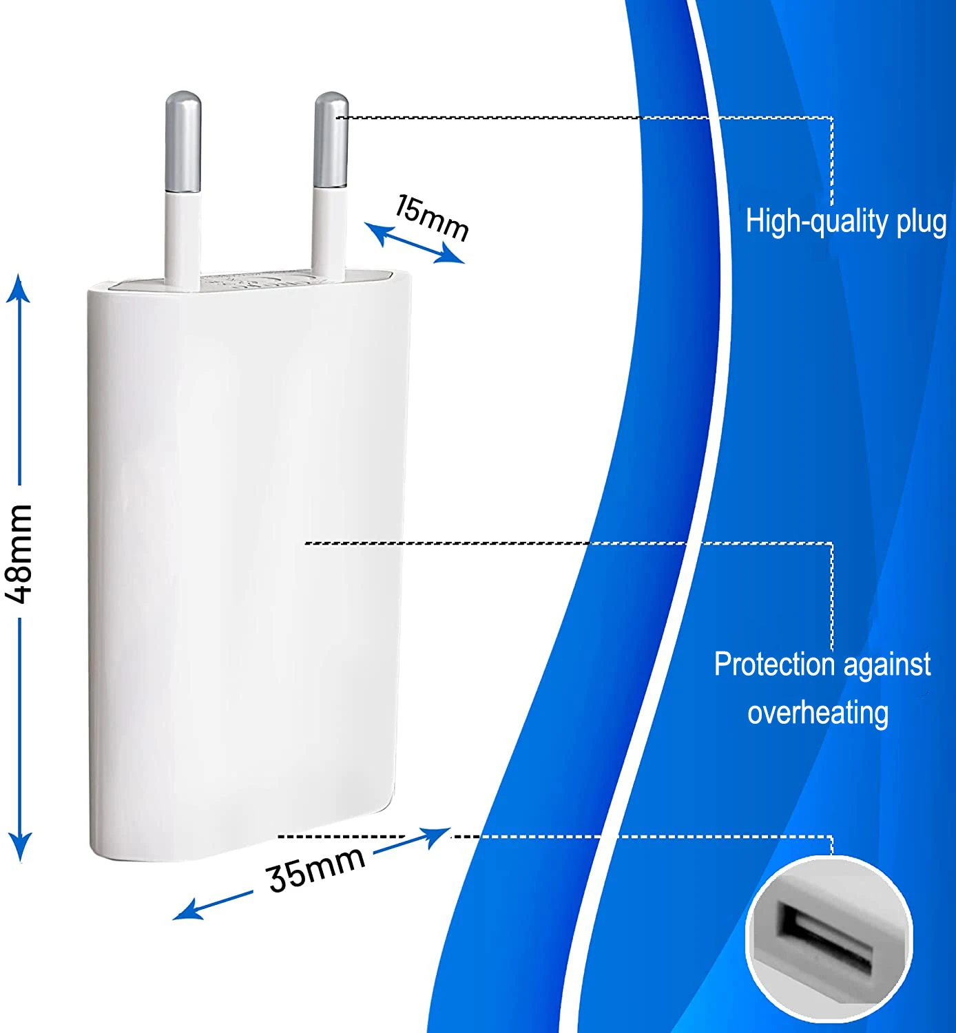 2 قطعة 5 فولت 1A شاحن يو اس بي السفر جدار شحن رئيس محول الهاتف المحمولة الاتحاد الأوروبي التوصيل للهاتف المحمول XS ماكس #6