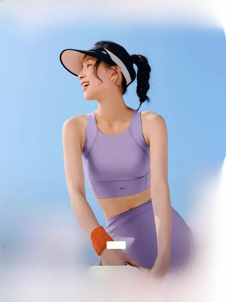 

High-Intensi Sports Vest for Women o-Resistant Running Fitn Yoga Top with Chest Pad Sports Bra Casual Wear