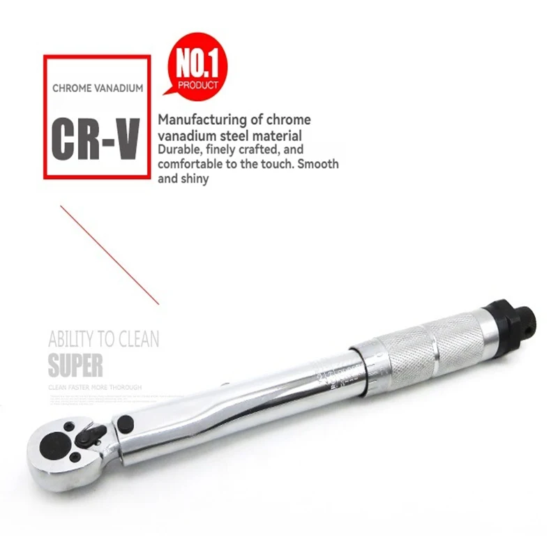 Torque Wrench 1/4"//3/8"//1/2" Precise Reversible Ratchet Torques Key Professional Bicycle Motorcycle Car Automotive Tool