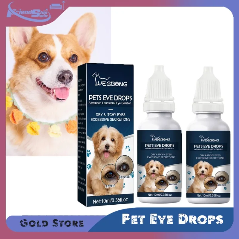 

10ml Pet Eye Drops Remover Tear Stains Relieve Eye Itching Natural Gentle Cleaning Pets Safe Non Irritating Eyes Drop Pet Supply