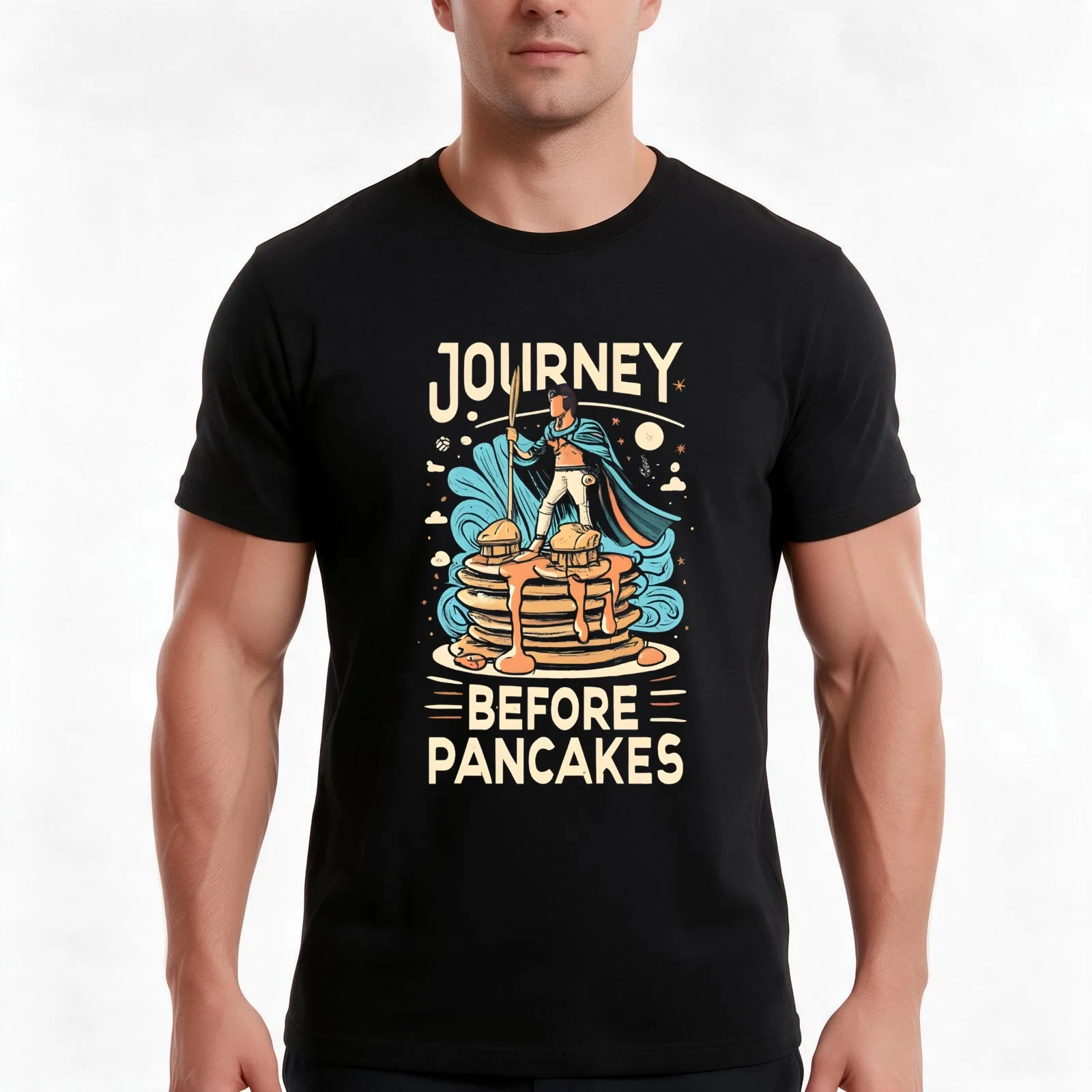 Journey Before Pancakes - Stormlight Archive Fun Art T-Shirt, Classic Crew Neck Shirt, Breathable Cotton Everyday Tee