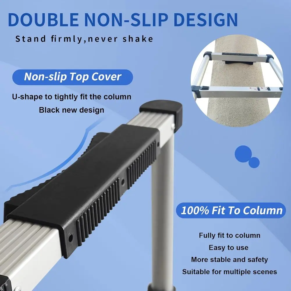 Telescoping Ladder, Portable Extension, Multi-pose Compact Ladder for Household and Outdoor Work, 330lbs Max Capacity