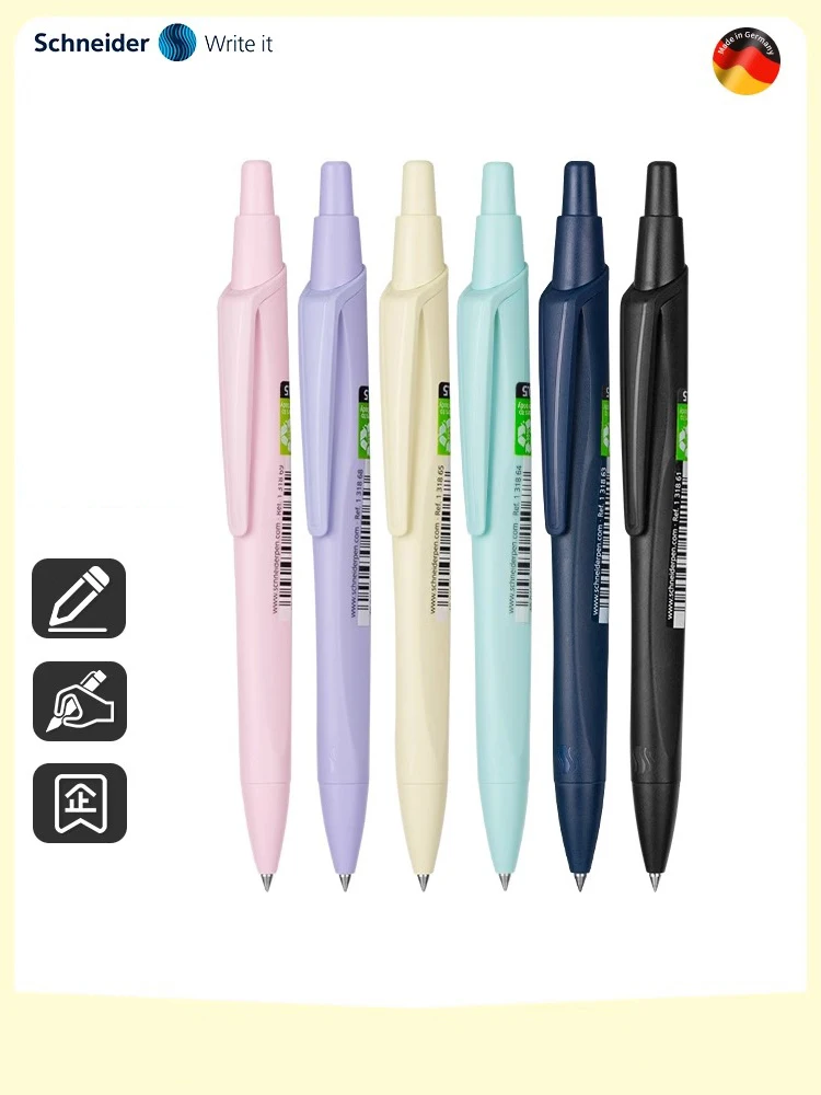 1pc German Schneider Reco Line Gel Pen 0.5mm Black Quick Drying Ink Press Type Replaceable G2 Refill Stationery