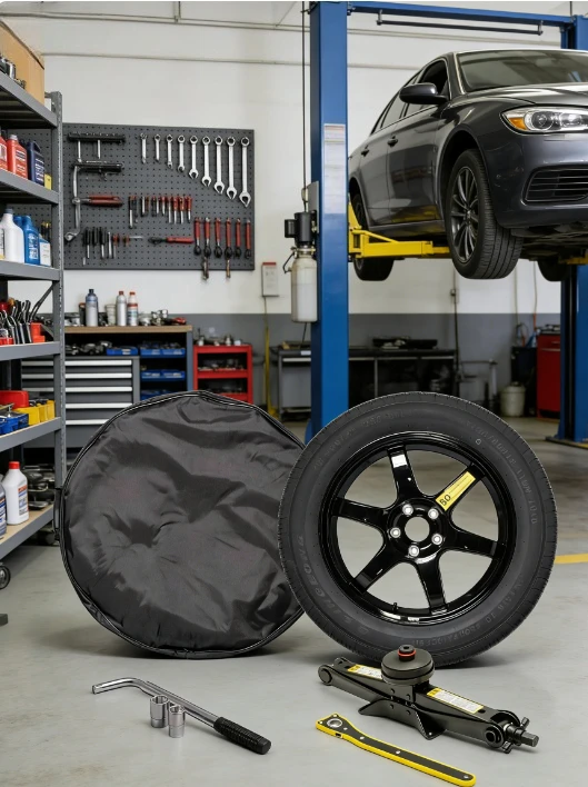 

Полный комплект запасного колеса для Tesla Model Y и Juniper 2020-2026 годов, диск 18x4, включает 2-тонный ножничный домкрат, набор инструментов