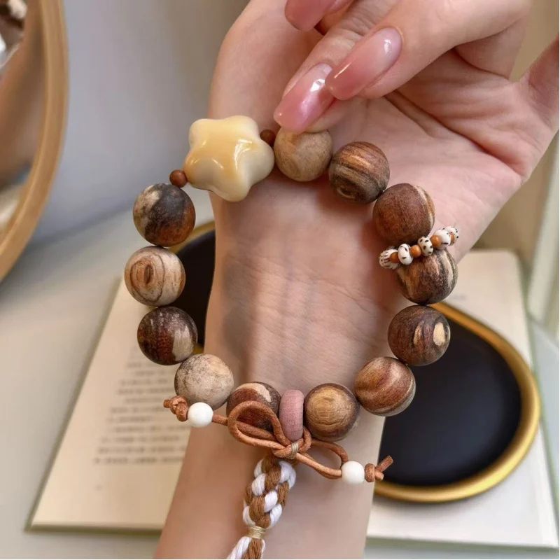 

Gongmu однокруглый браслет цвета слоновой кости с фруктами и кисточками модные украшения