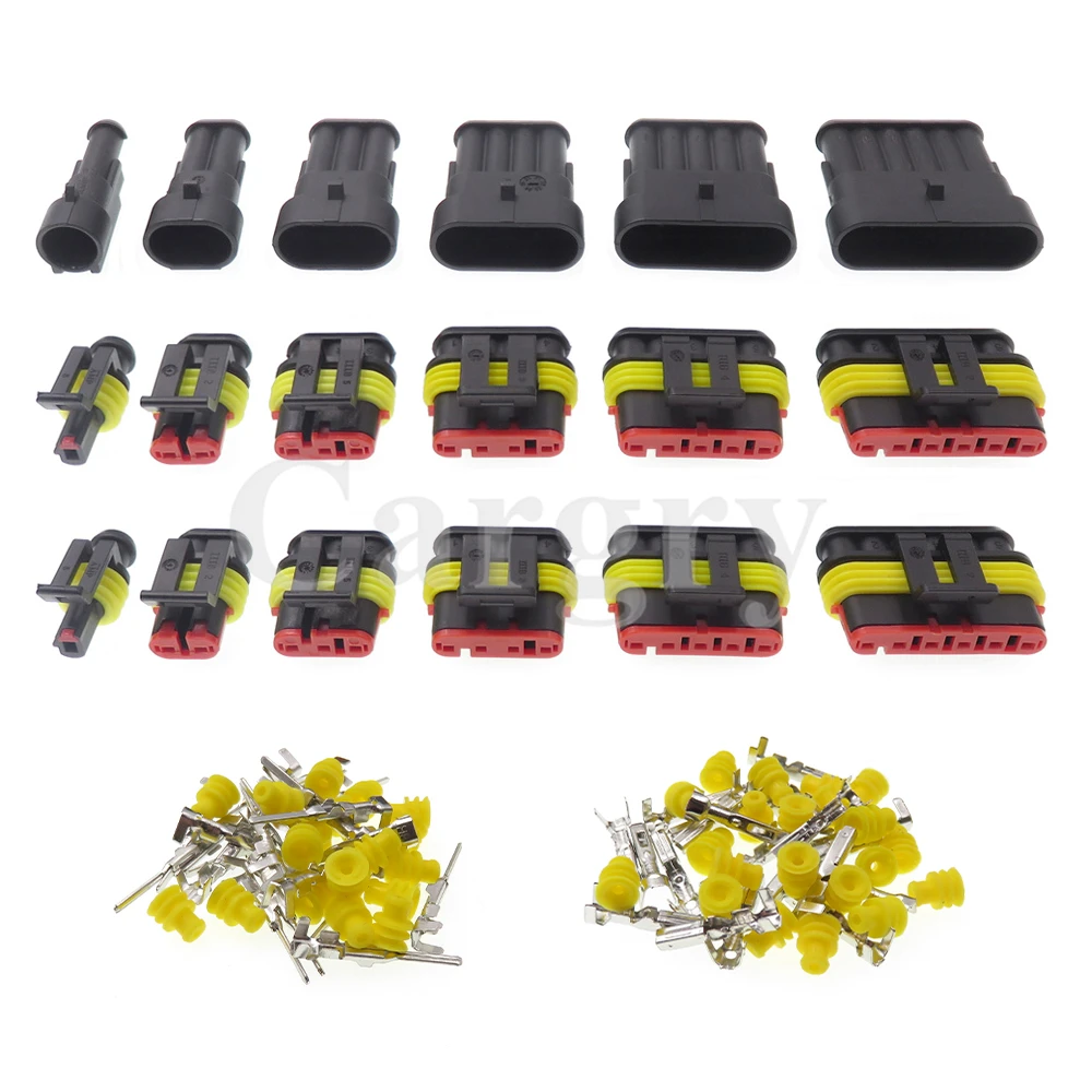 1 Set 1/2/3/4/5/6P Waterproof Car Electrical Plug AC Assembly 282079-2 282103-1 282104-1 282105-1 282106-1 282107-1 282108-1 - Image 2