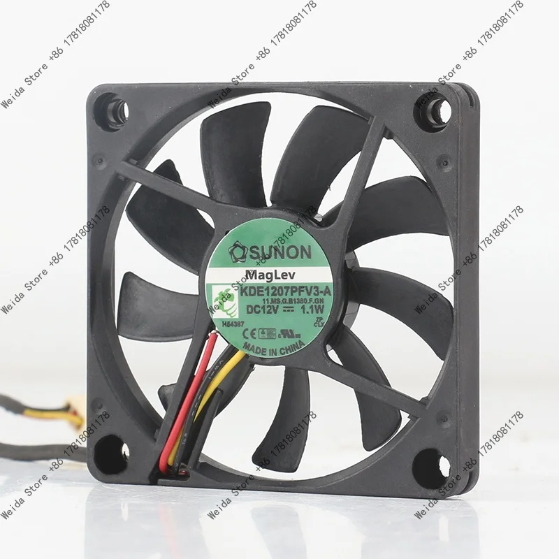 Original Suno AC EC 12V 1.1W 7010 70X70X10MM Speed measuring Maglev Mute KDE1207PFV3-A cooling fanDC 12V 1.1W