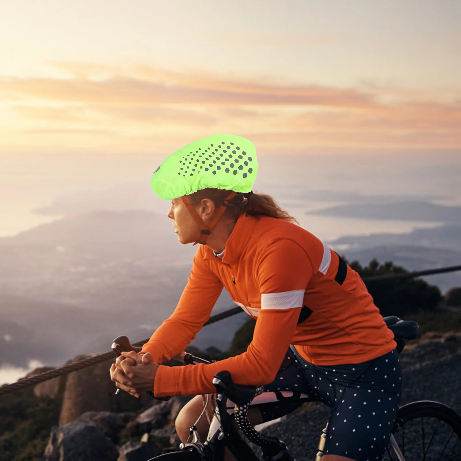 

Cycling Cover Waterproof Rainproof Bike Protective Cover With Reflective Strips Foldable Lightweight For Rain Fog