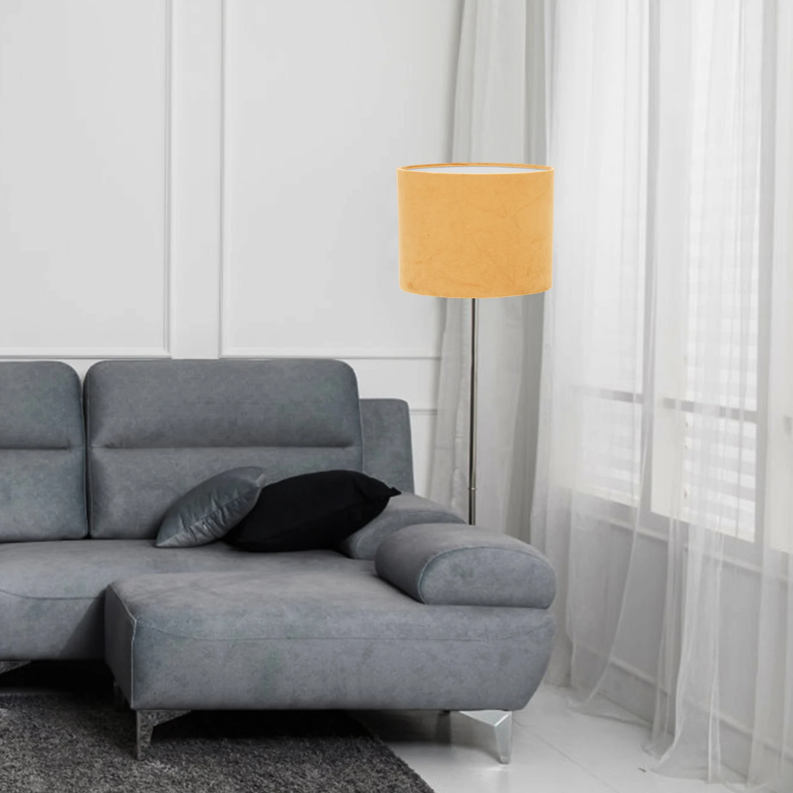 

1pc Creative Oval Lamp Shade Decorative Cloth Light Cover For Bedroom Home Use Easy Install Dust Proof Table Lamp Accessory Warm
