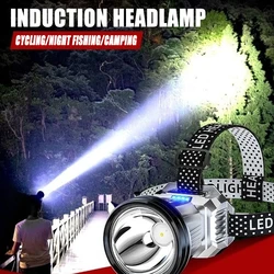 High Power LED Strong Headlights Super Bright Long-distance Outdoor Night Fishing Waterproof Headlight Searchlight Flashlight