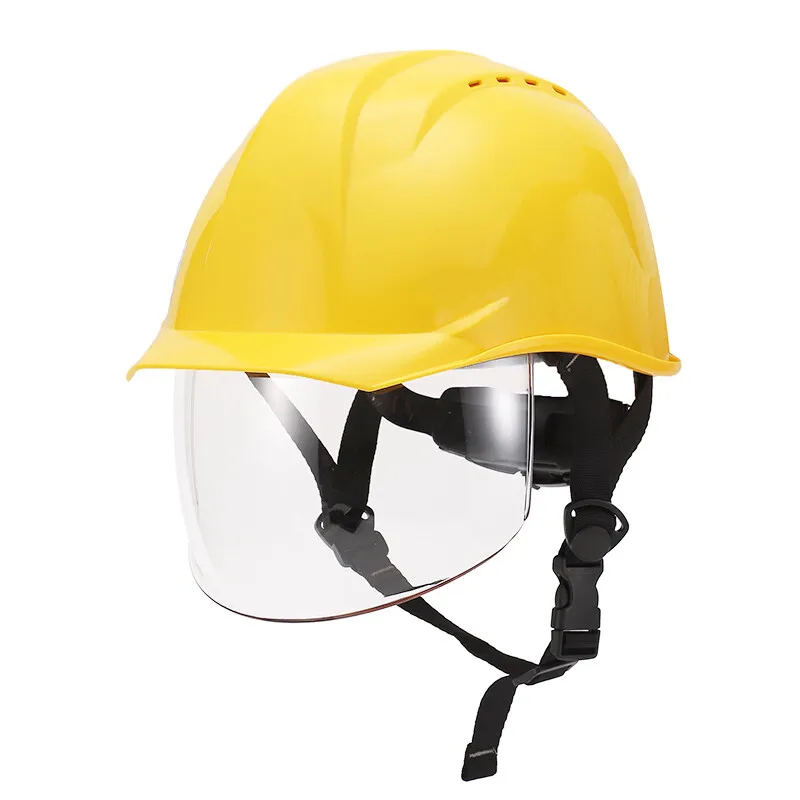 HanDun HD-TB01-99Pro Safety Helmet with Built-In Ventilated Hole Protective Face Mask Single Reinforced Strap ABS Material
