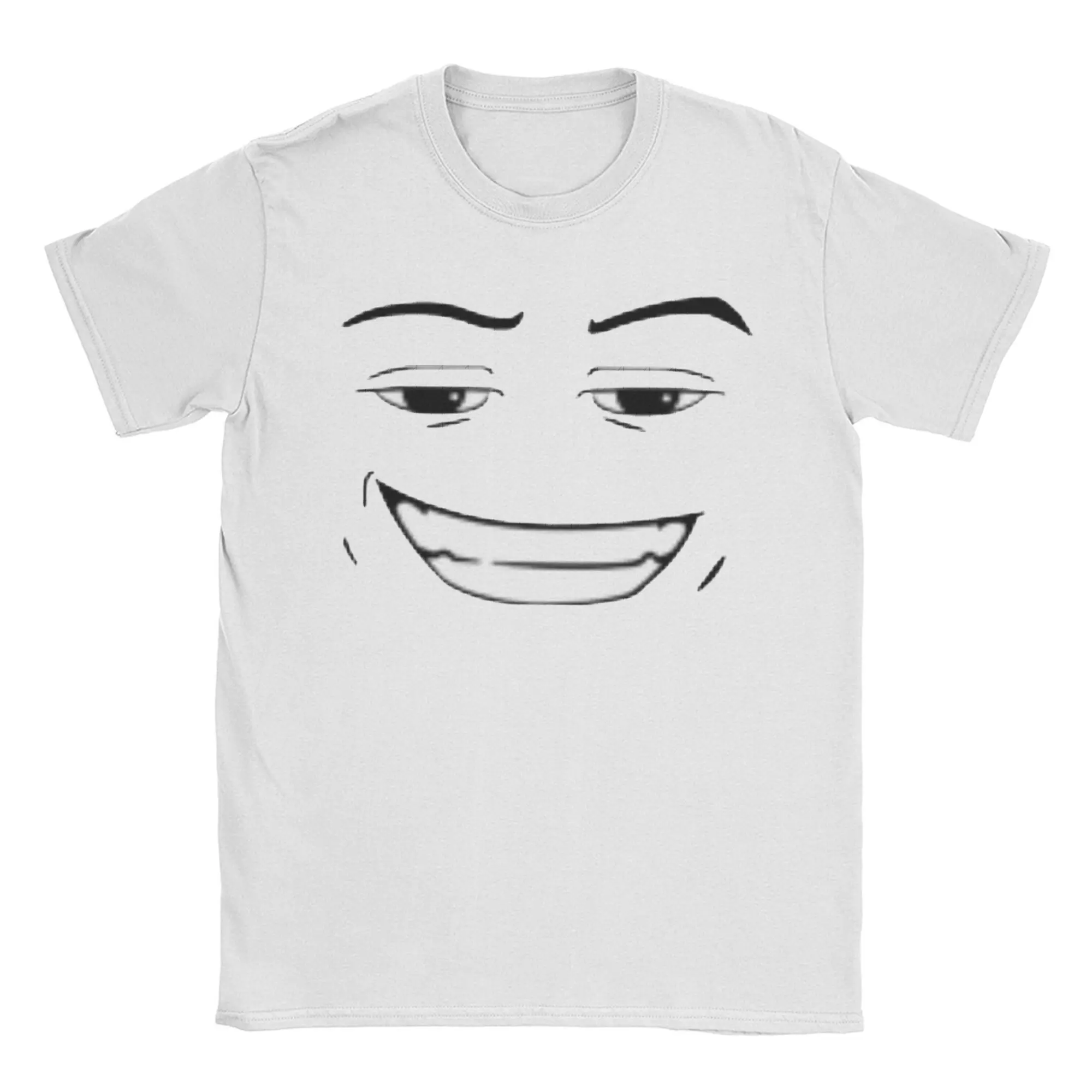 Men Women Robot Robloxs Man Face Gaming Meme T Shirts  Cotton Clothing Vintage Short Sleeve Round Neck Tees Unique T-Shirts