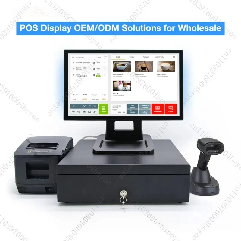 15.6 Restaurant desktop all-in-one retail touch cash register Pos end point cash register
