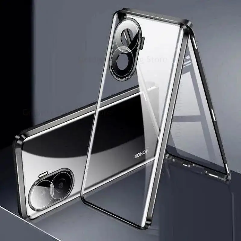 

Funda For Huawei Honor Play7T Pro Tempered Glass Phone Case For Honor X50i X40i Double Sided Magnetic Full Protective Flip Cover