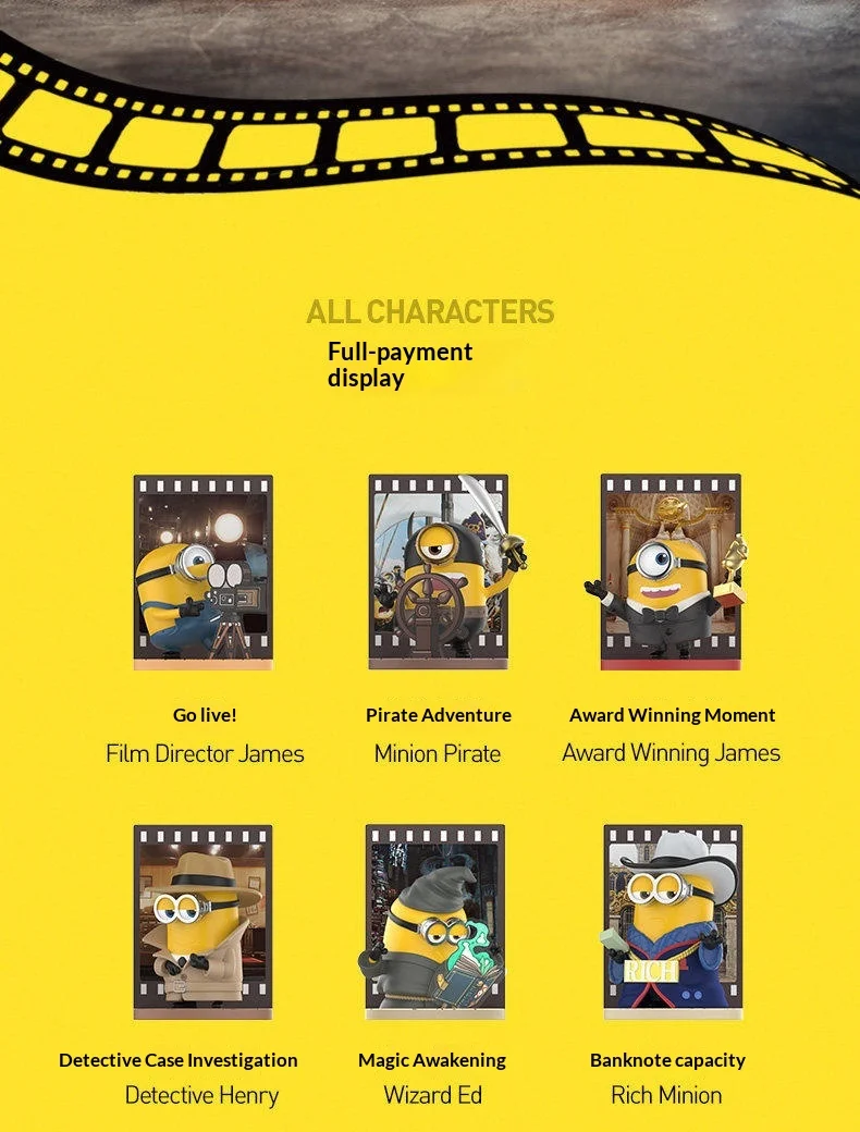 Original POPMART Minions The Monsters Blind Box Figuren Anime-Spielzeug Desktop-Ornamente Sammlerstücke Deko Überraschungs-Mystery-Geschenkbox – Detail 2