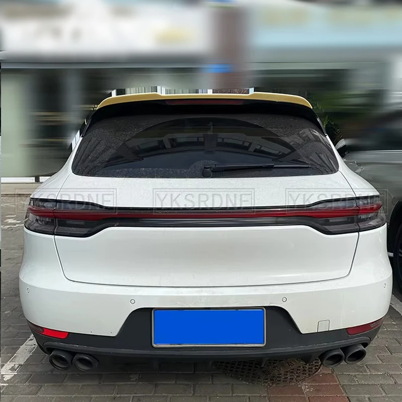 2014 To 2022 For Porsche Macan Max Style Rear Spoiler Trunk Wing Lip High Quality ABS Glossy Black Carbon FIber Body Kit