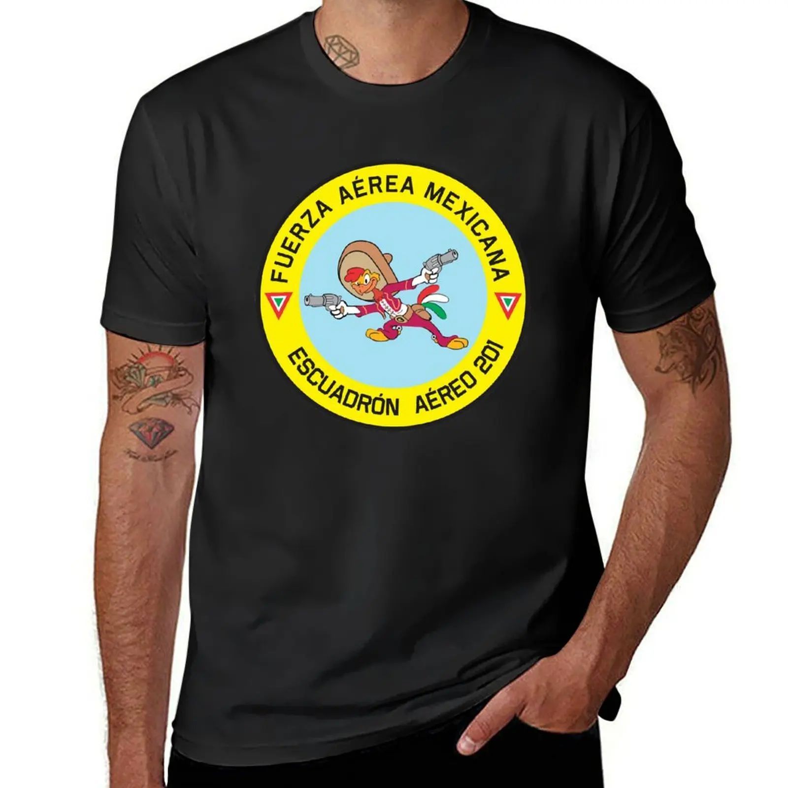 Escuadron Aereo 201 - Fuerza Aerea Mexicana - Clean Style T-Shirt sports fans hippie clothes mens white t shirts