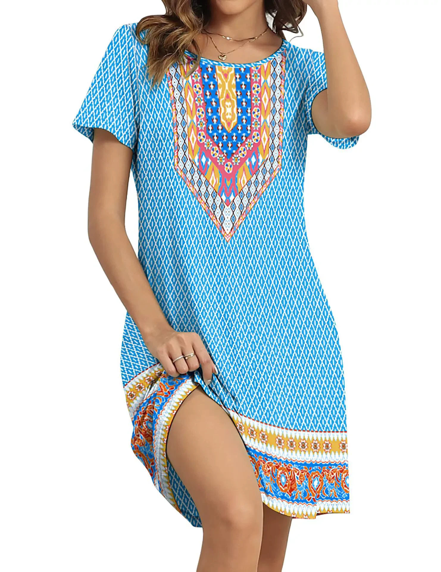 Short Sleeve Floral Pattern Elegant Women Mini Dresses Summer 3D Printed Street Flower Ladies Dress 3XL Large Size Casual Dress