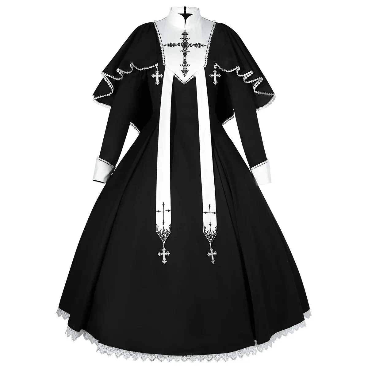 

Original Nun-Style Lolita Dress for Women - Sweet Daily Casual Skirt