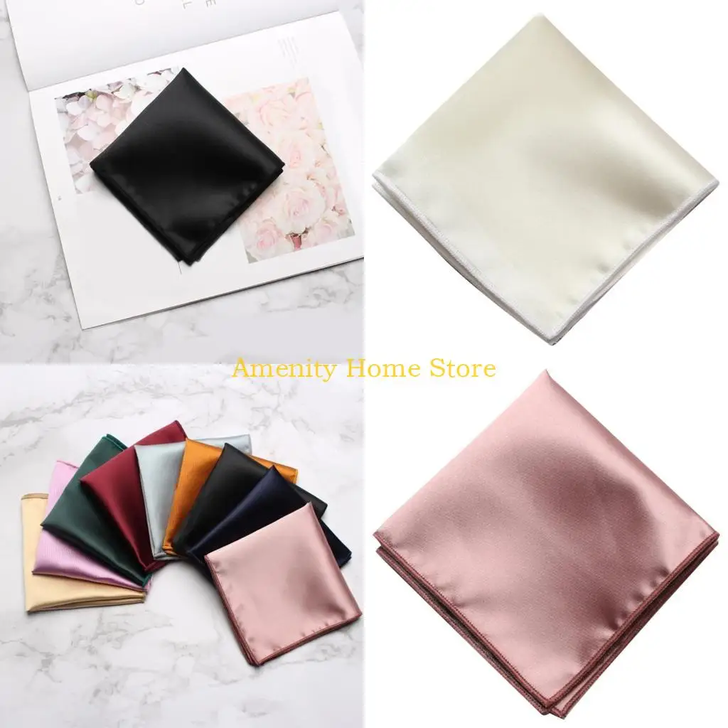 F26C Elegant Handkerchief for Man Business Chest Towel Suit Decors Wedding Gift