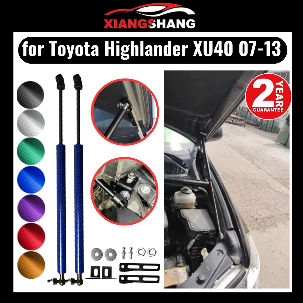 

Hood Damper for Toyota highlander XU40 second generation 2007-2013 Kluger Gas Strut Lift Support Front Bonnet No-drill Full Set