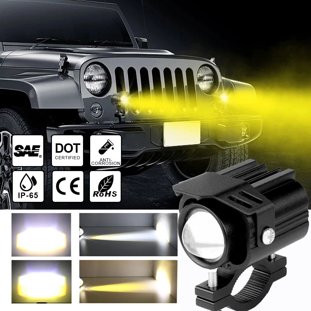 Motorcycle LED Light Waterproof Lamp Electric Vehicle Headlight Fog Light Projector Lens Spotlight For Car/Moto image 3