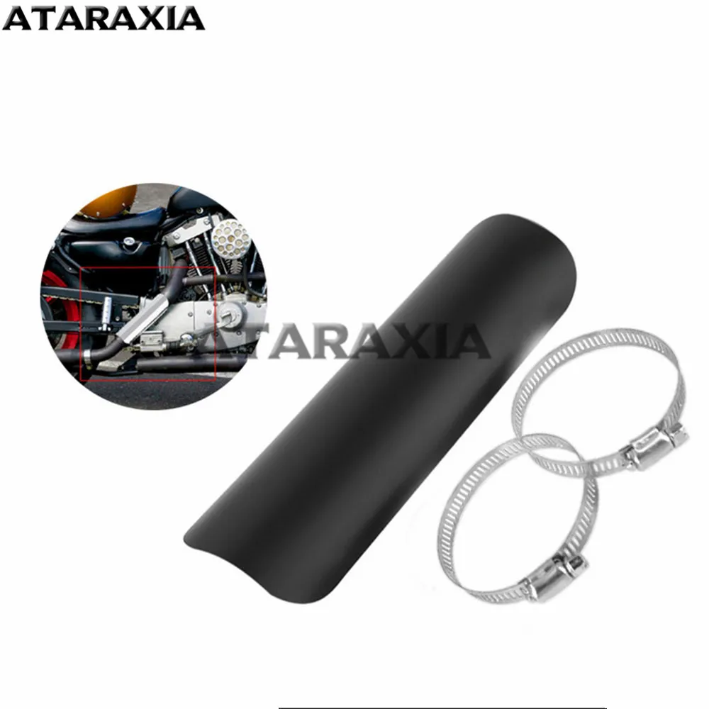 Universal Motorcycle Exhaust Pipe Heat Shield Cover Muffler Protector Guard Moto Accessories Fit For Harley Honda Yamaha Custom