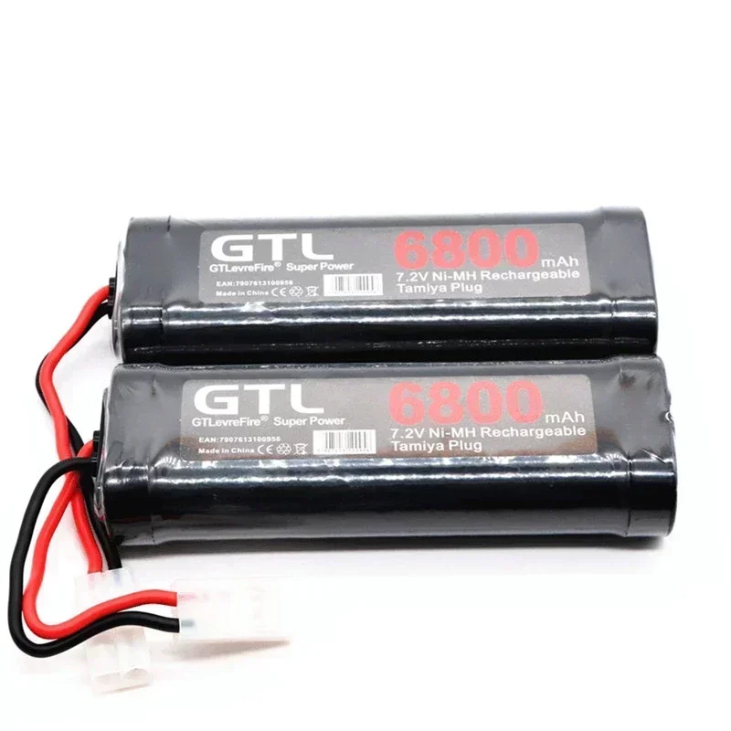 100% neue 7,2 V Batterie 6800mAh NiMH Batterien Pack Für RC Auto Lkw Buggy Boot Tank Ni-Mh Baterias grau abendessen power