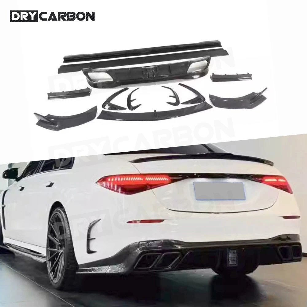 

Carbon Fiber Front Bumper Lip Chin Spoiler Rear Lip Diffuser Side Skirts FRP for Benz S Class W223 S450 S500 Sport 2021-2023