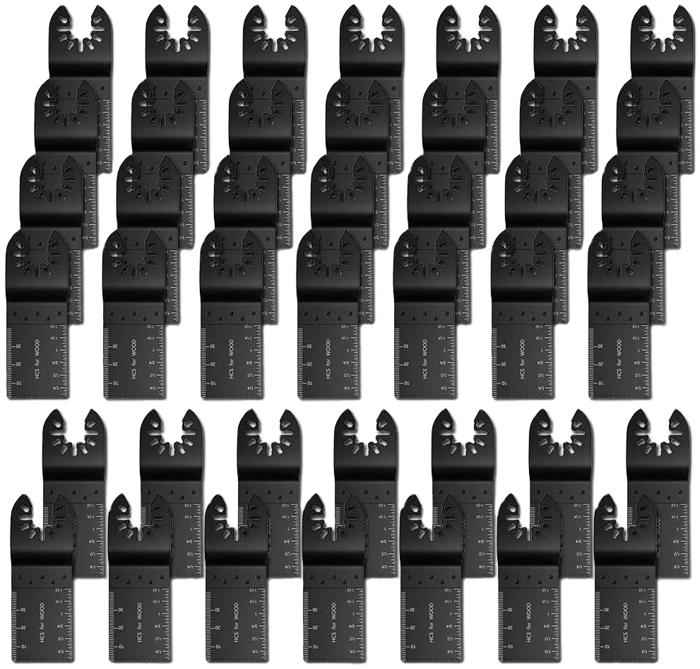 

50pcs 35mm HCS Professional Universal Oscillating Multitool Quick Release Wood Cutting Saw Blades