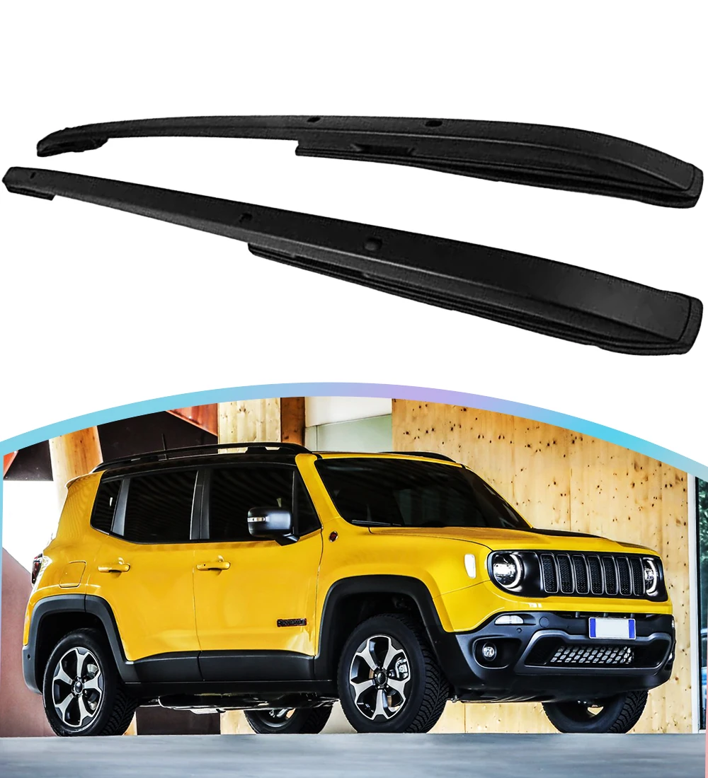 2Pc Fit for 2015-2020 Jeep Renegade Roof Rail Rack Cross Bar Car accessories