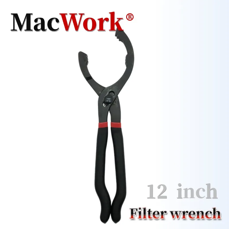 

12 inch Filter Wrench Oil Filter Pliers Clamp Oil Filter Remove Disassembly Tool Filter Element Wrench Adjustable Hand Tools