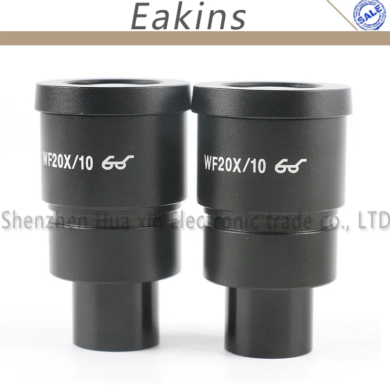 

WF20X/10 Eyepiece For Stereo Microscope High Eye-Point Wide Angle Optical Lens Mounting Size 30MM Field Of View 10mm