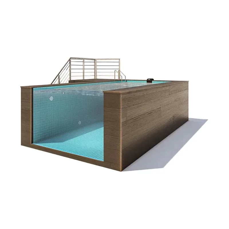 Piscina Cerca De Mi Pool Builder Piscina pequeña personalizada semi enterrada prefabricada contenedor de envío piscina Piscinas modulares de lujo