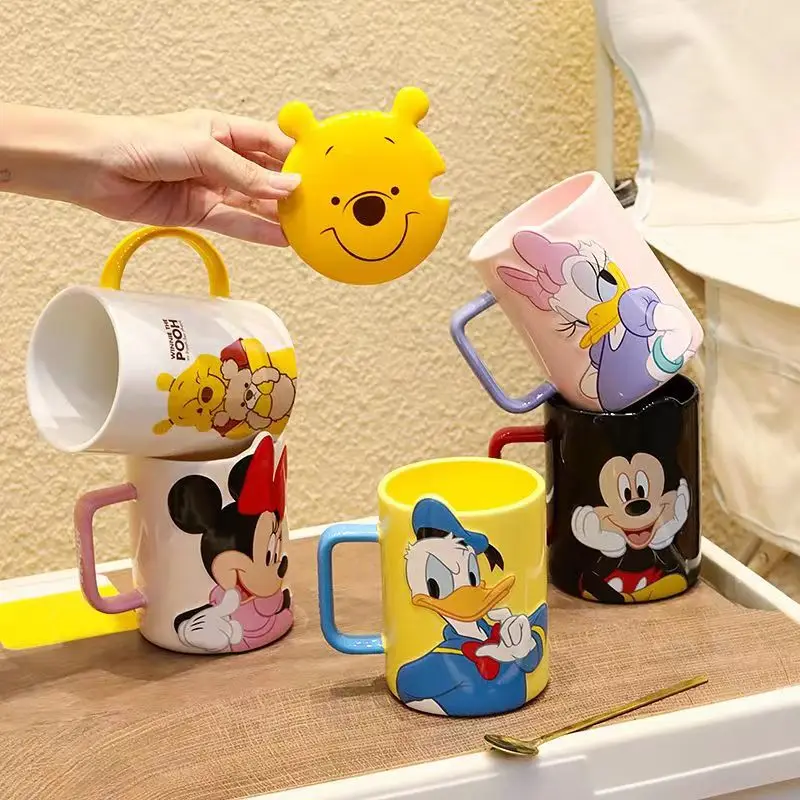 Disney Mickey Mouse Donald Duck Daisy Cartoon Animation Ceramic Mug Large Capacity Water Cup Coffee Cup Birthday Holiday Gift