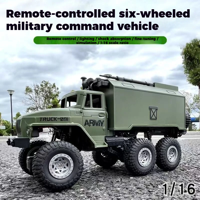 

6WD RC Military Truck / Off-road Remote Control Military Truck, Oil Tank / Cargo Accessories, 2.4 GHz Remote Control Toy Vehicle