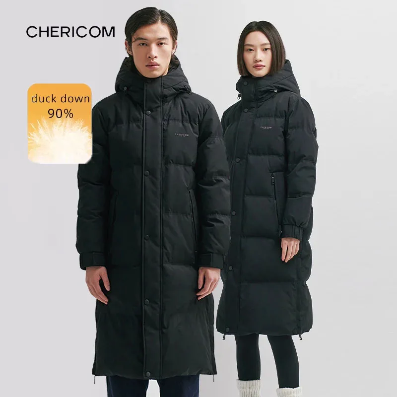 

Chericom унисекс длинный утолщенный пуховик с капюшоном теплые холодные пуховики для спорта на открытом воздухе альпинизм лыжная куртка Y298606Y