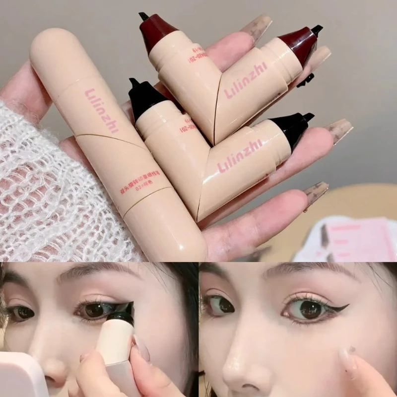 

Black Brown Liquid Eyeliner Stamp DIY Triangle Eye Liner Extension Stamps Waterproof Long Lasting Fast Dry Eyes Makeup Template