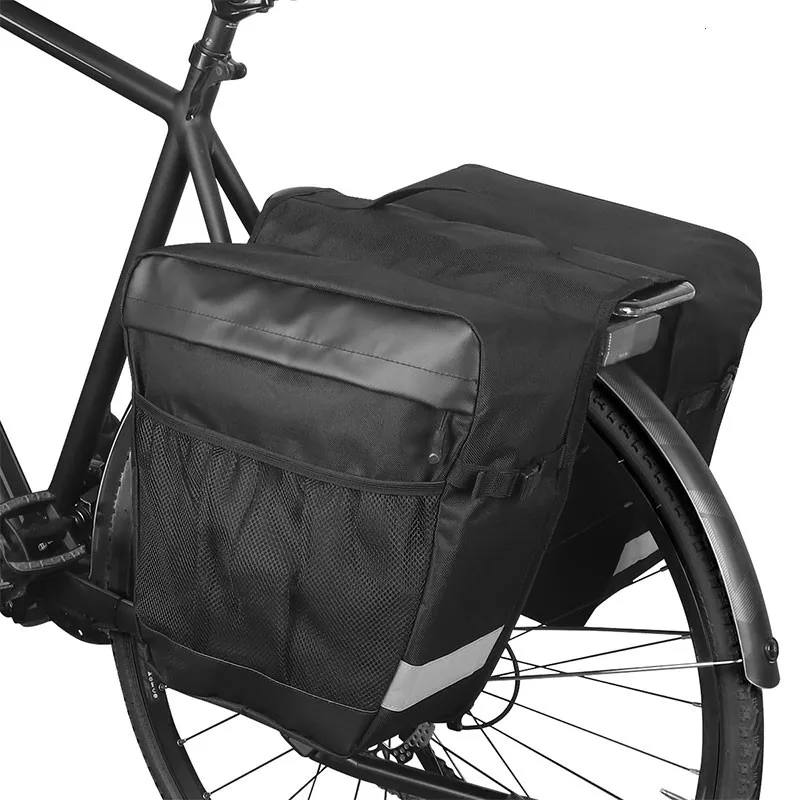 

Factory 28L 2-in-1 Trunk Bag Bicycle Luggage Carrier Pannier with Rear Rack Saddle Shape Cycling Storage Pouches Pack