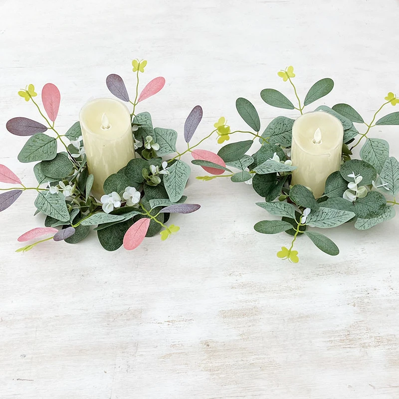 

Faux Candle Garland Eucalyptus Leaf Garland Butterfly Leaf Boxwood Garland Table Party Decoration