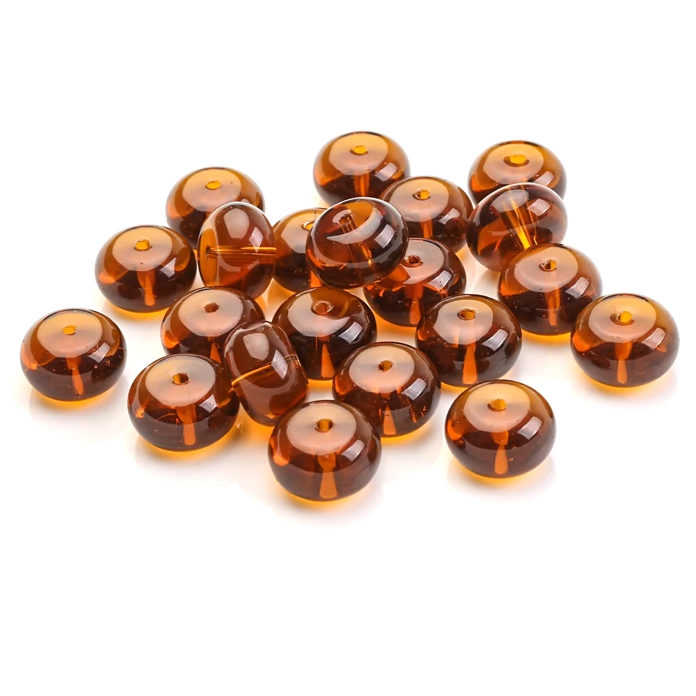 16 mm, 10 Stück, tieffarbige, glänzende Tiger-Abakusperlen, Kristallglasperlen für DIY-Schmuckzubehör, sind verstreute Perlen
