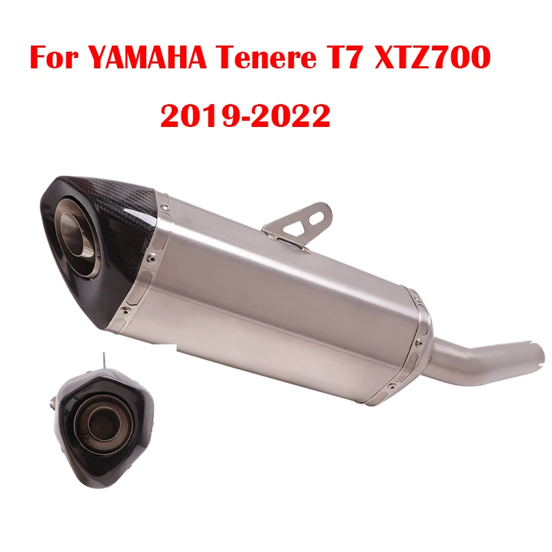 

For YAMAHA Tenere T7 XTZ700 2019-2023 Slip-On Escape 51mm Motorcycle Exhaust Muffler Tail Pipe With DB killer Titanium Alloy