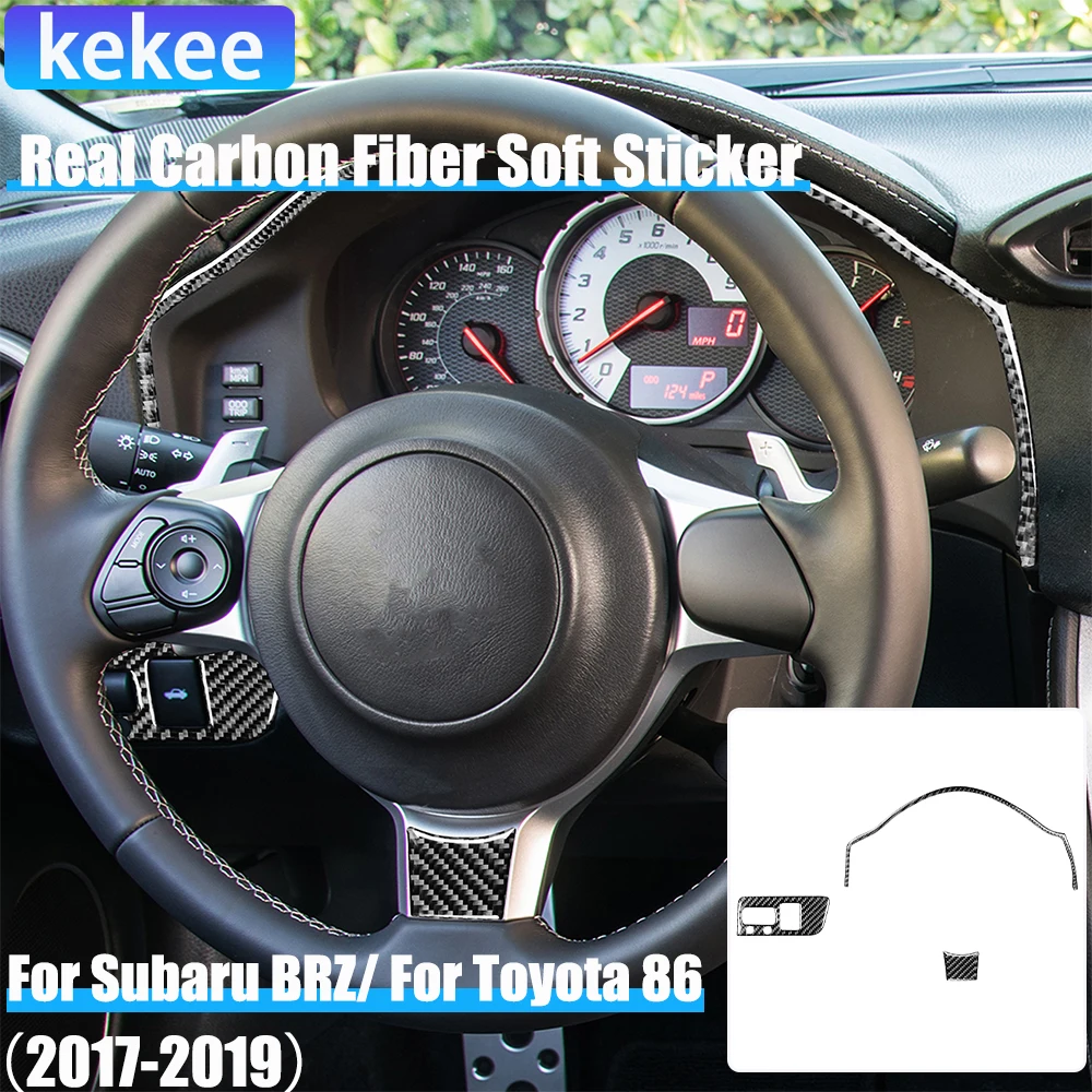 

Автомобильные аксессуары из настоящего углеродного волокна, крышка переключателя фар спидометра, мягкая наклейка для Subaru BRZ Toyota 86 GT86 2017 2018 2019