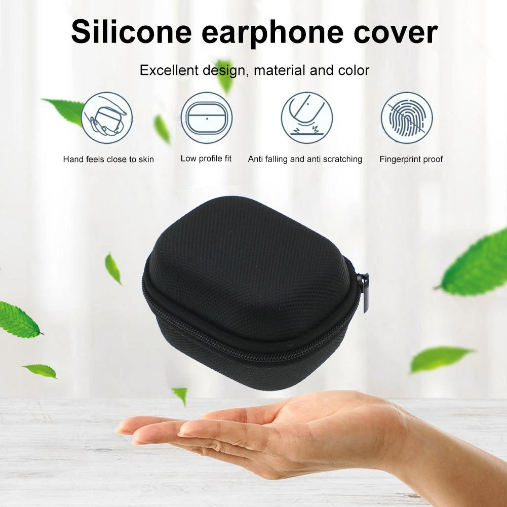 EVA Hard Case Shockproof Zippers Pouch Anti-scratch with Mesh Pocket & Carabiner for Bang&Olufsen Beoplay EX Wireless Earphones