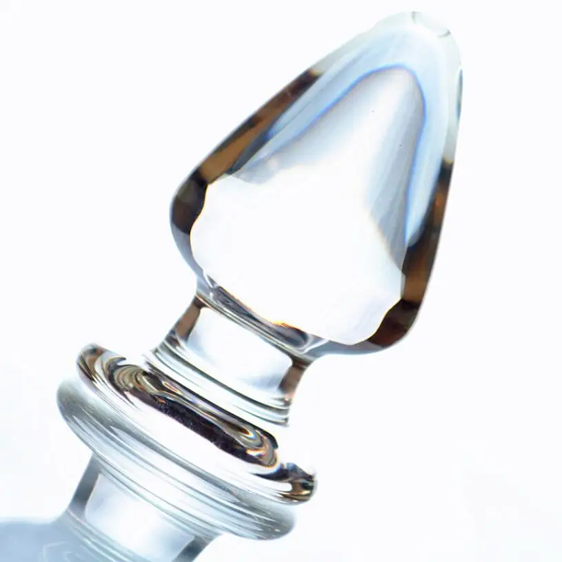 Anal Plugs Large 6CM Glass Transparent Vaginal Dilation Masturbator