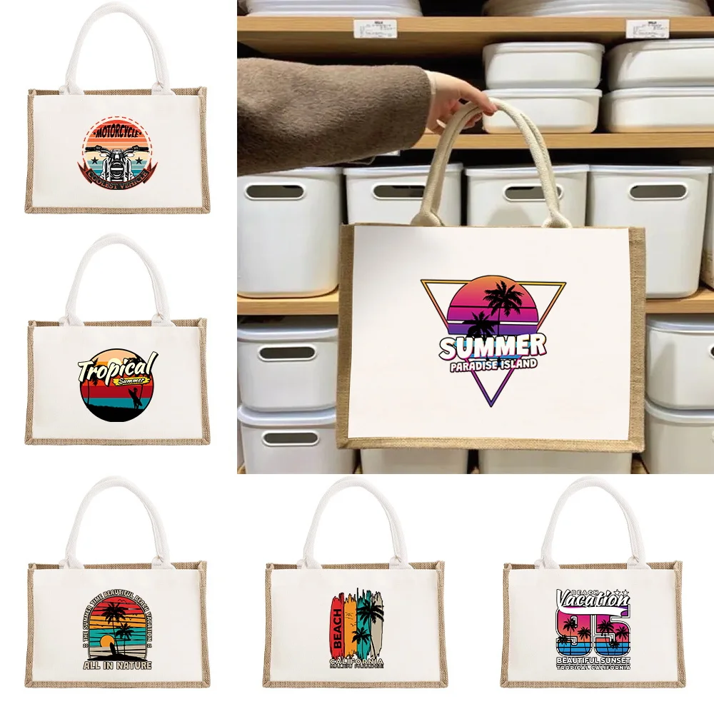 

Модные праздничные сумки для продуктов, женские сумки для покупок, большая вместительная портативная сумка-тоут, пляжная уличная повседневная сумка для хранения