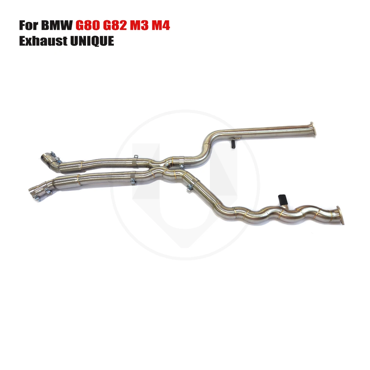 UNIQUE mid pipe For 2021+ Bmw g80 g82 m3 m4 s58 3.0T 70mm Equal-length 2.75 inches midpipe Equal Length SS304 exhaust mid X-pipe